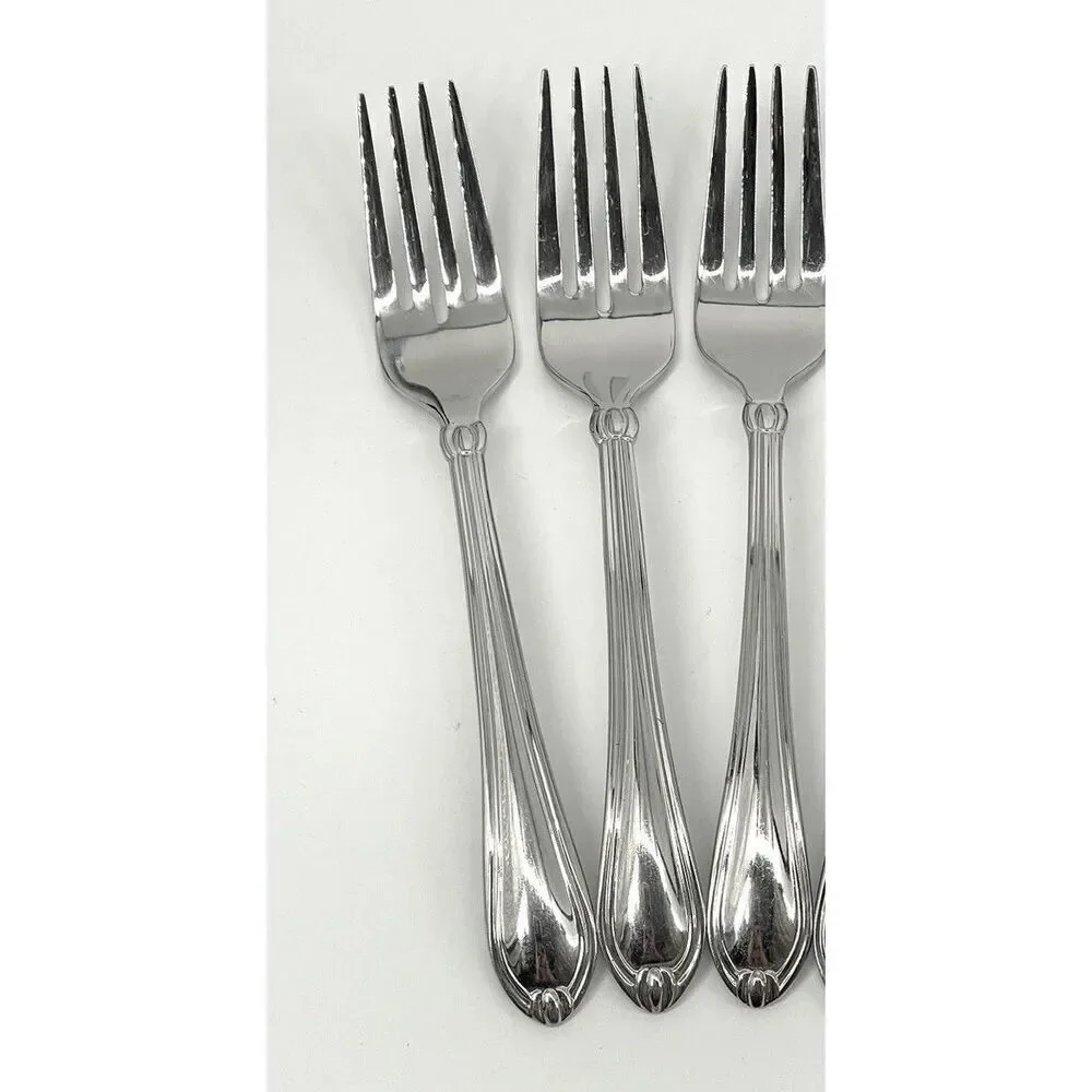 Lenox CHANDELLE Salad Forks GLOSSY 18/10 Stainless China 6 7/8